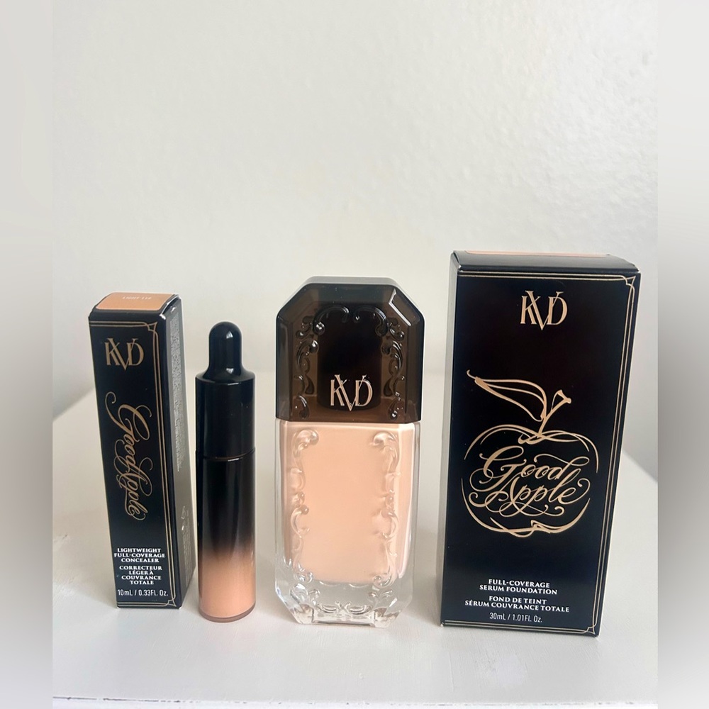 KVD Beauty Good Apple Full-Coverage Transfer-Proof Serum Foundation & Full Set